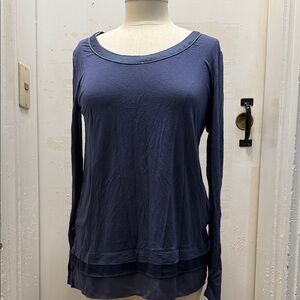 White House Black Market Deep Blue Long Sleeve Top